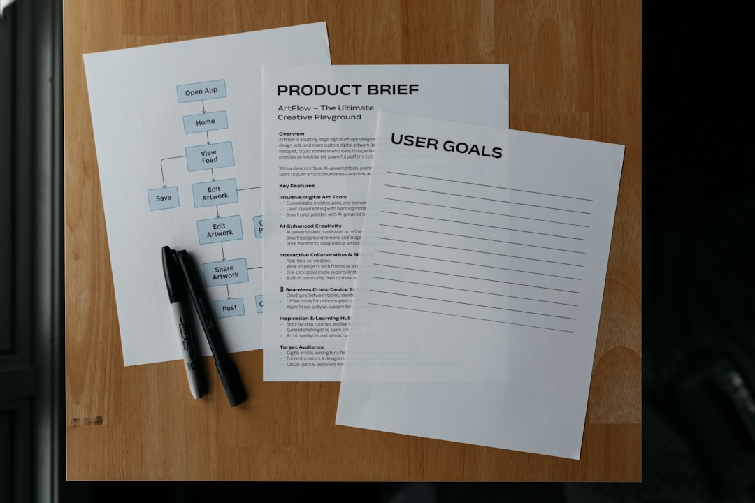 Voice over brief template for producers showing organized production notes